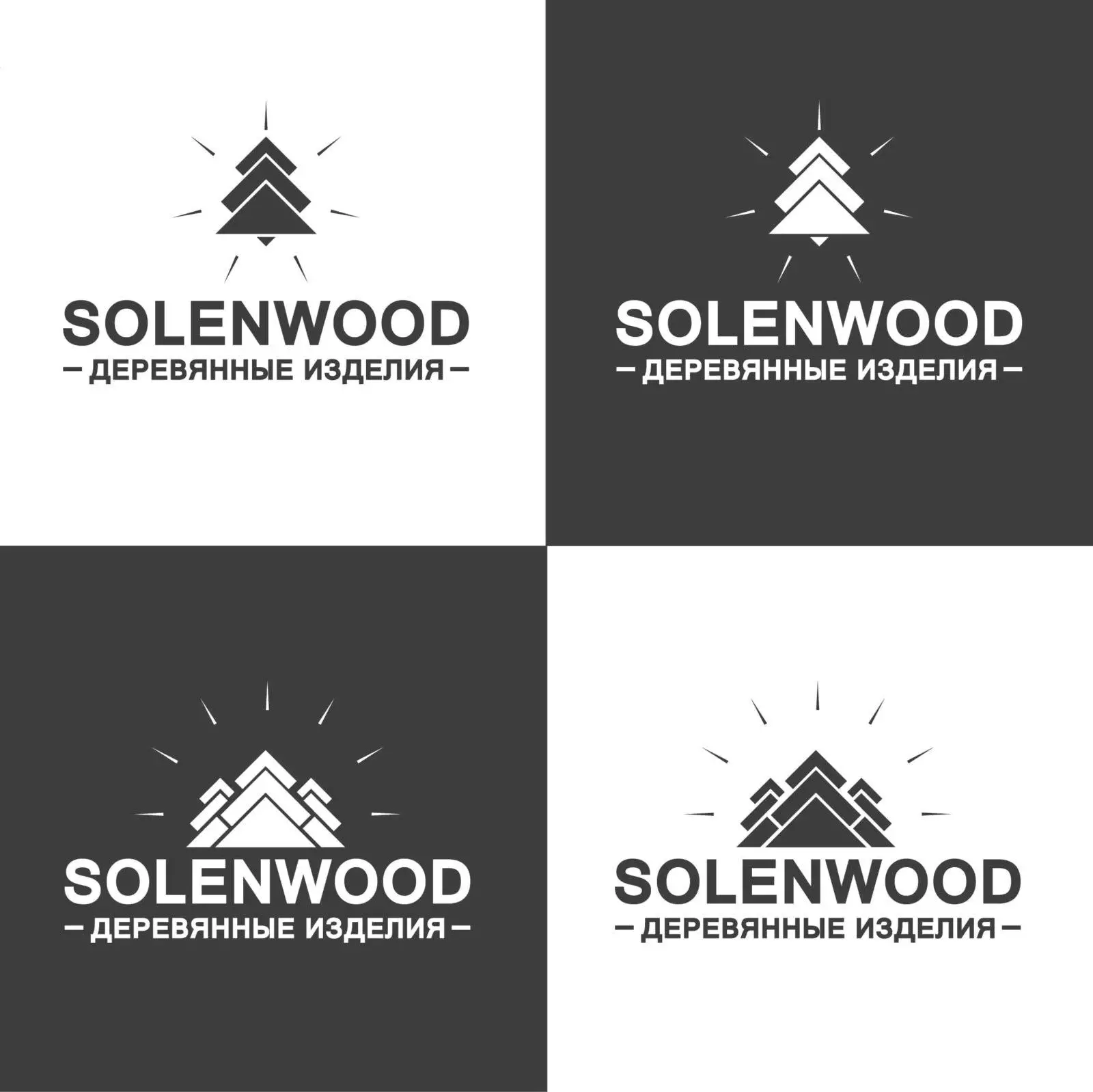 Логотип компании «SOLENWOOD». Изделия из дерева. Разработано в Instalweb.